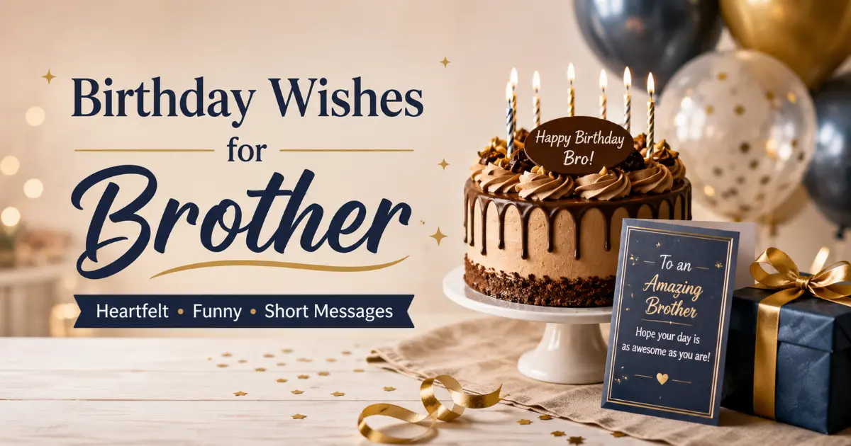 Birthday Wishes for Brother: Heartfelt, Funny & Short Messages