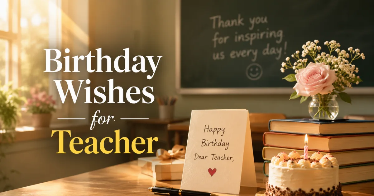 150+ Birthday Wishes for Teacher: Heartfelt, Short & Respectful Messages