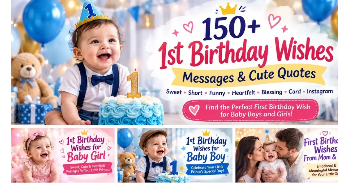 150+ 1st Birthday Wishes, Messages & Cute Quotes