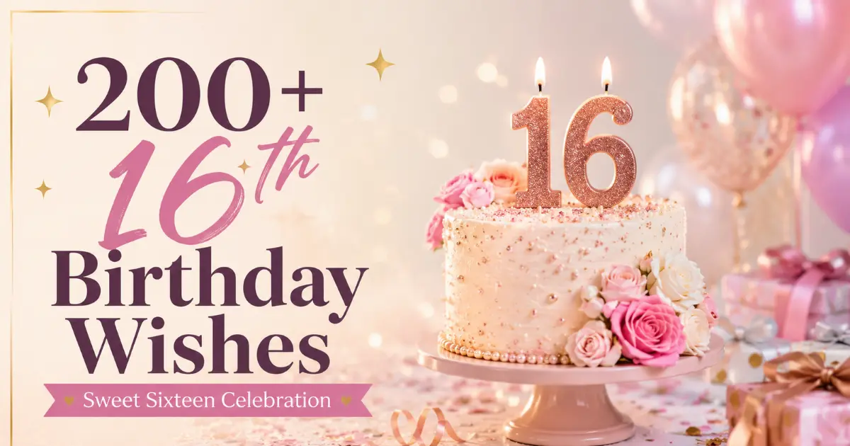 200+ 16th Birthday Wishes for a Sweet Sixteen Celebration