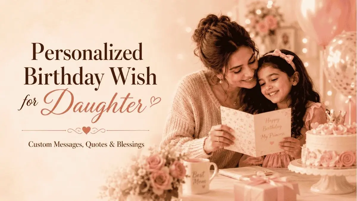 Create a personalized birthday wish for daughter online