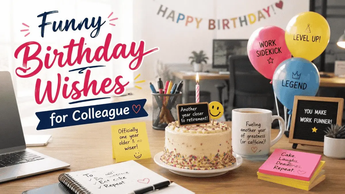 Funny birthday wishes for a colleague
