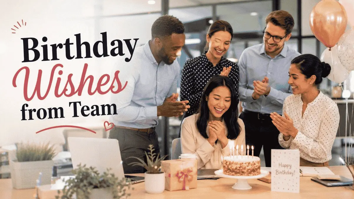 Birthday wishes from team to colleague