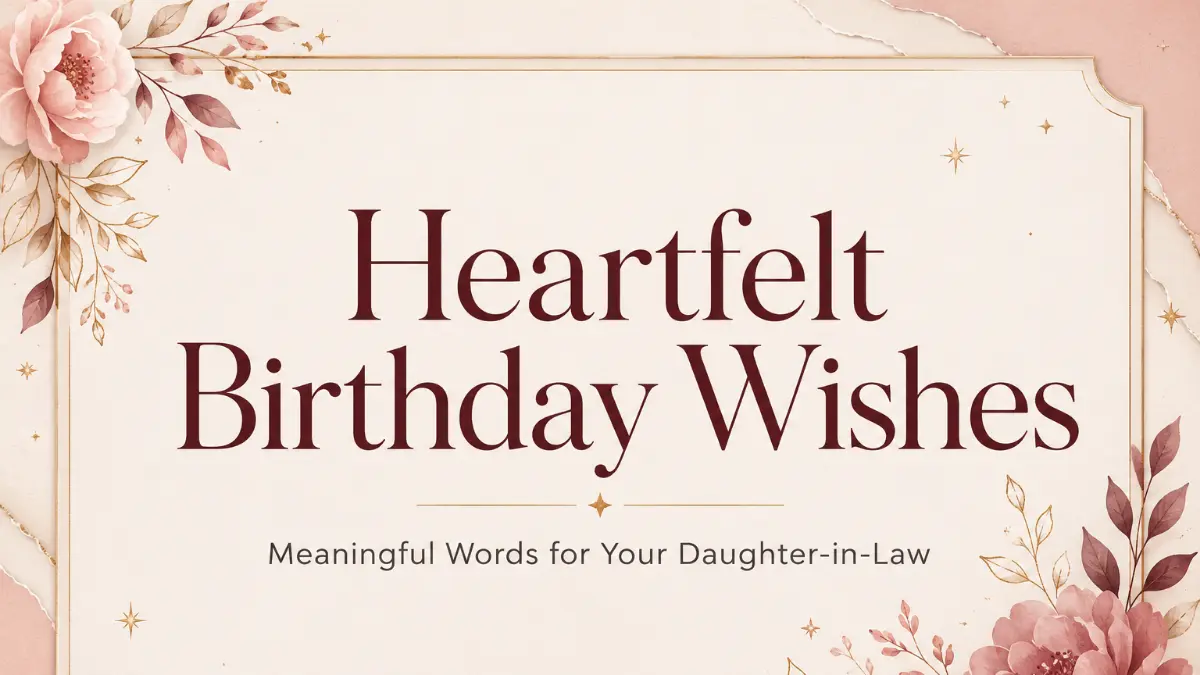 Heartfelt and touching birthday wishes for a daughter-in-law