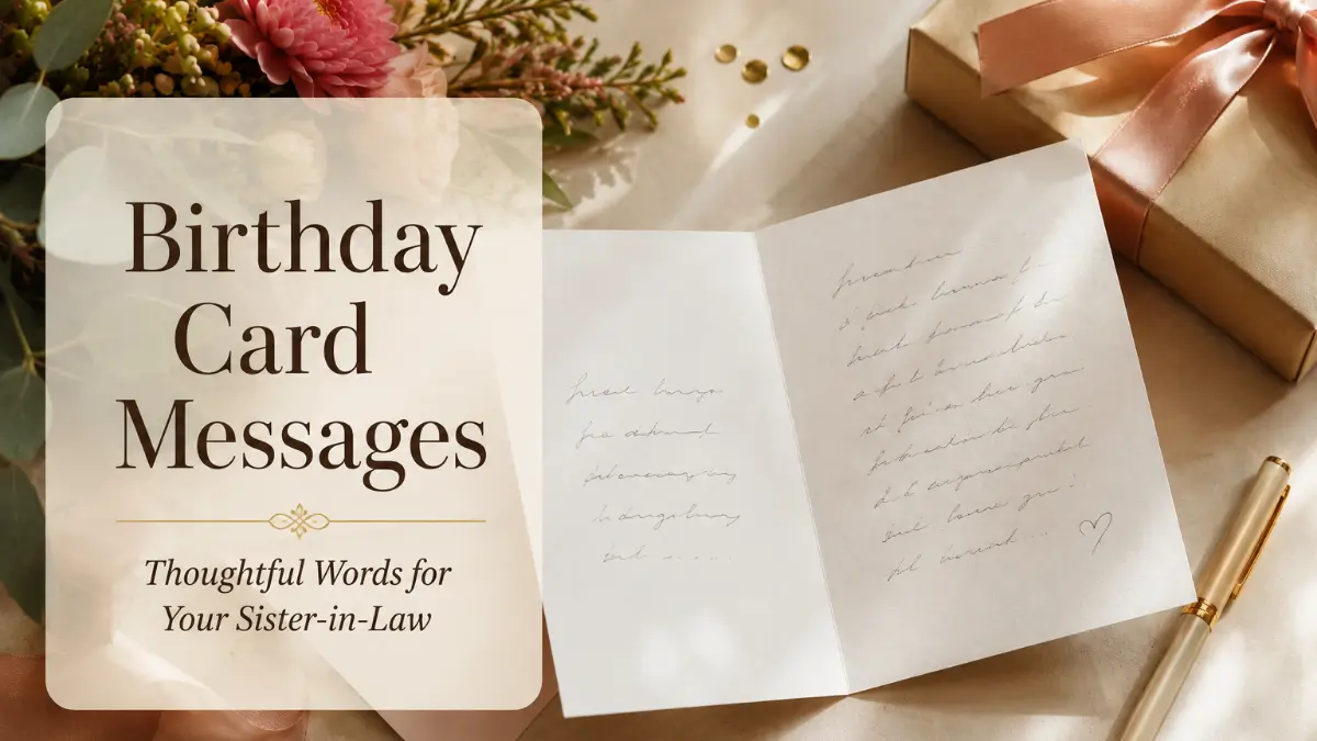 Birthday card message ideas for a sister-in-law