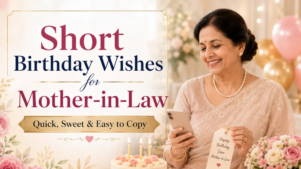 Short birthday wishes for mother-in-law with quick, sweet and easy-to-copy messages