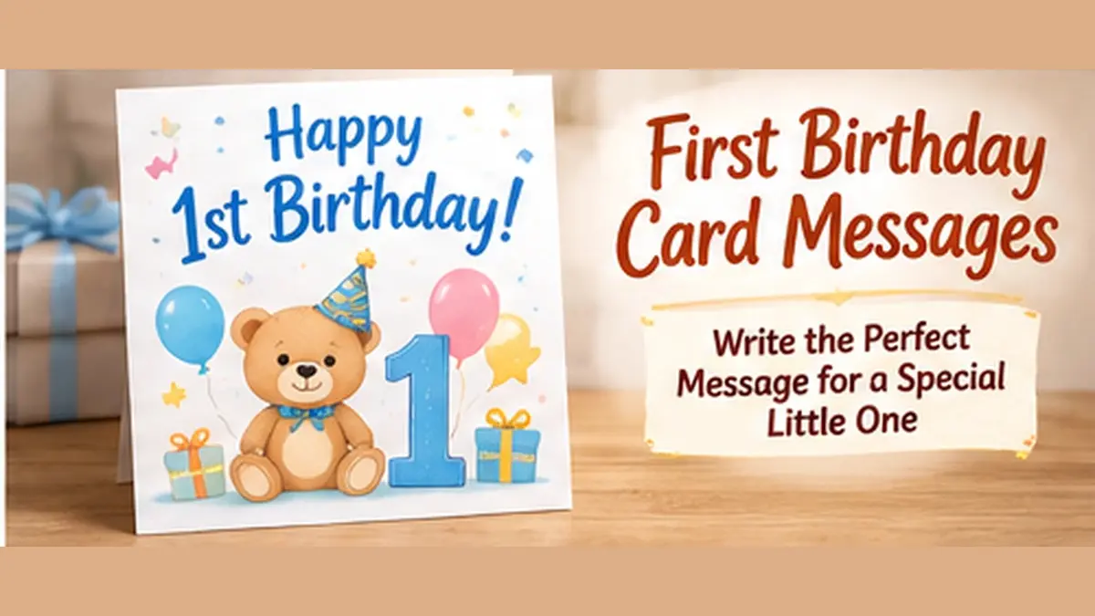 Meaningful first birthday card messages for a one-year-old child