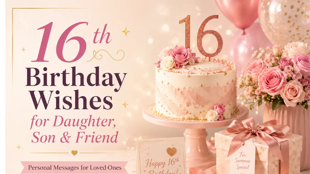 16th birthday wishes for daughter son and friend with personal messages for loved ones