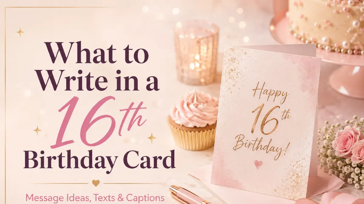 What to write in a 16th birthday card with message ideas texts and captions