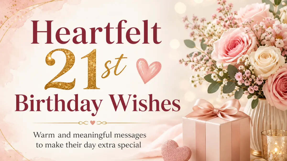 Heartfelt 21st birthday wishes with warm and meaningful messages