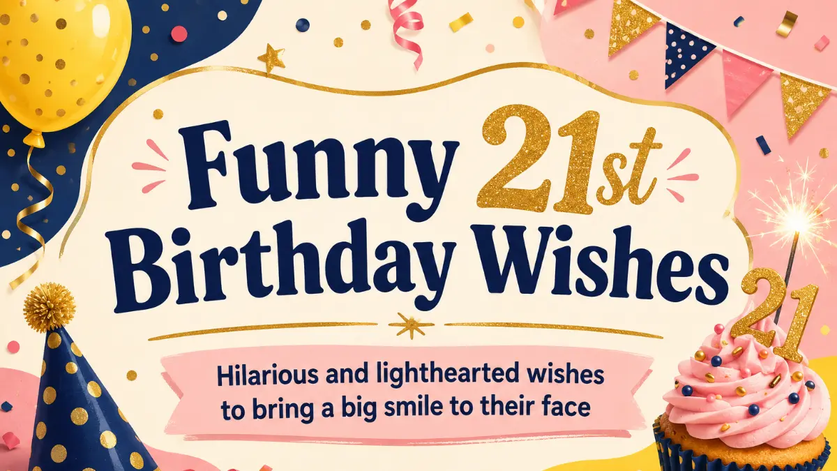 Funny 21st birthday wishes and lighthearted messages for turning 21