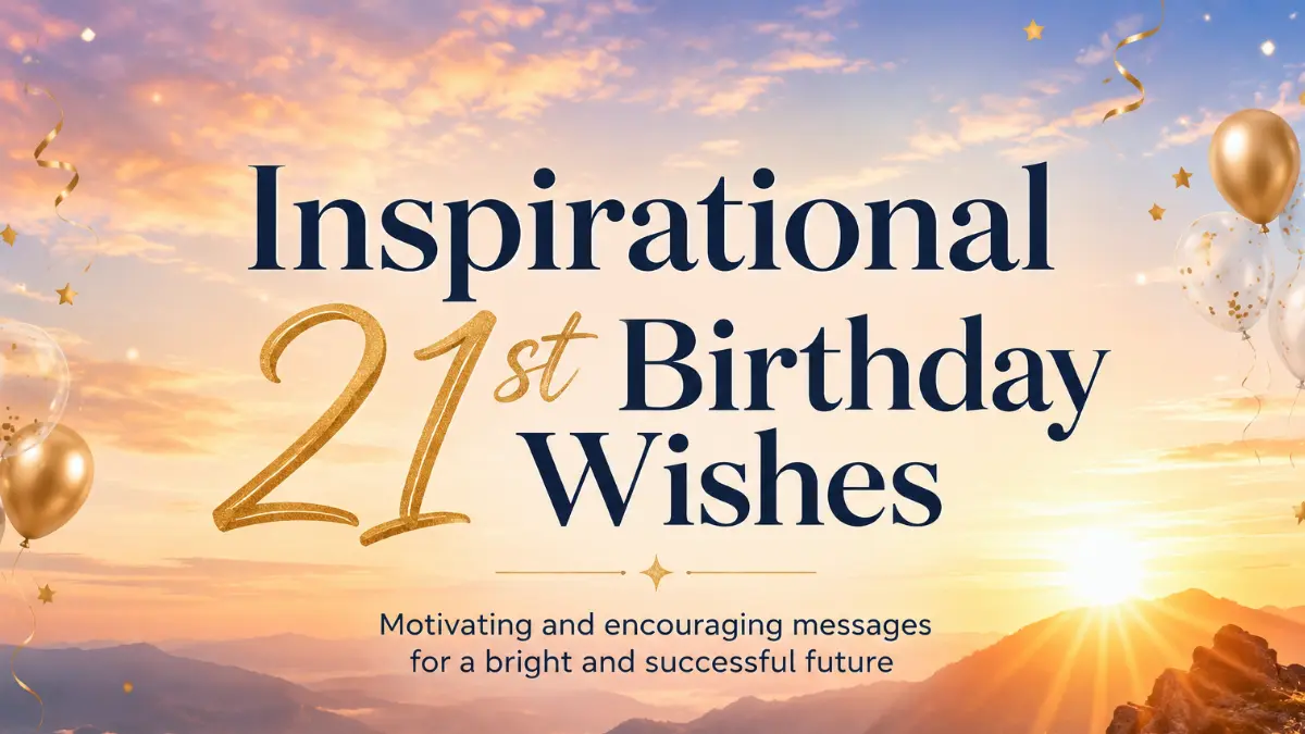 Inspirational 21st birthday wishes with encouraging messages for the future
