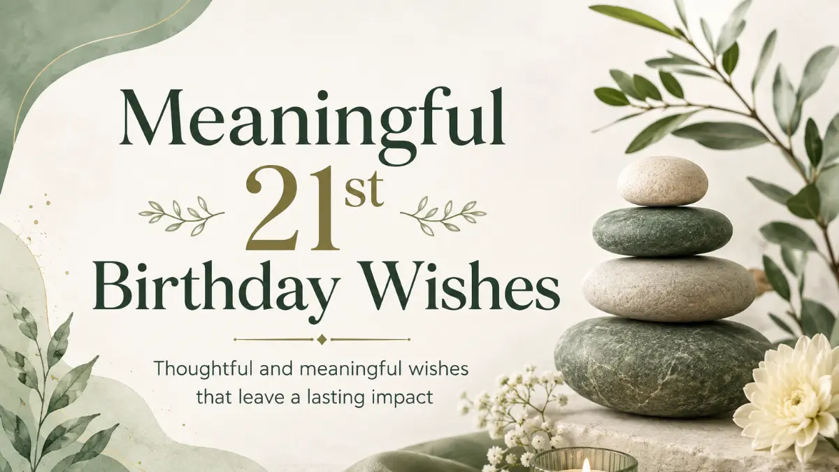 Meaningful 21st birthday wishes with thoughtful messages for someone turning 21